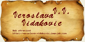 Veroslava Vidaković vizit kartica